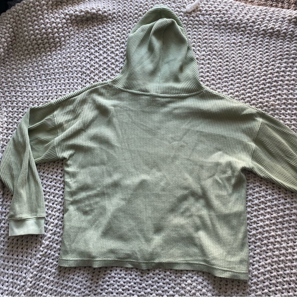Telluride clothing green waffle knit hoodie - Picture 5 of 6